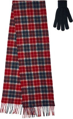 Tartan Scarf And Gloves Set