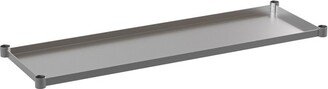 Emma and Oliver Under Shelf for Prep and Work Tables - Adjustable Galvanized Lower Shelf for 24 x 60 Stainless Steel Tables