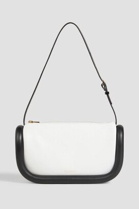 Bumper two-tone leather shoulder bag