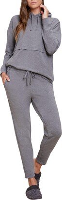 Malibu Collection® Women's Fleece Luxe Lounge Athletic Jogger