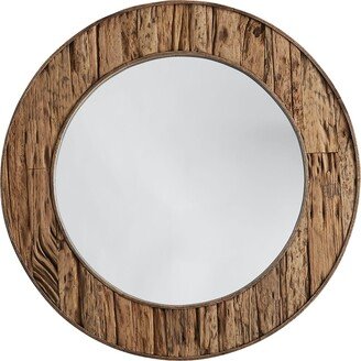 33.5 Reclaimed Railroad Ties Decorative Mirror