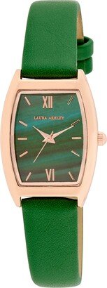 Women's Quartz Green Faux Leather Watch 24mm