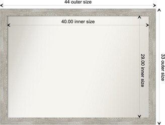 Choose Your Custom Size, 33-in side, Dove Greywash Nar Framed Wall Mirror - Dove Greywash Narrow