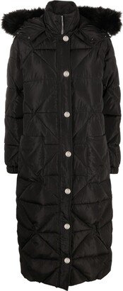 Faux Fur-Trim Quilted Jacket