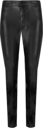 Twinset Black Faux Leather Trousers