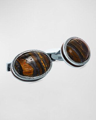 Men's Tiger Iron Oval Cufflinks