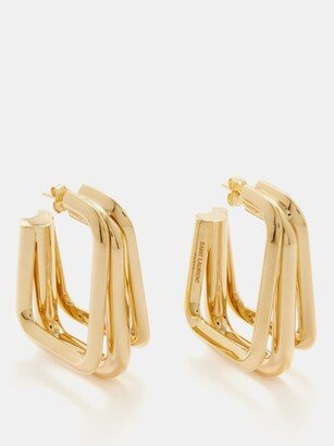 Square Triple Hoop Earrings