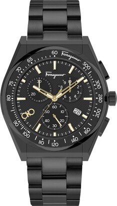 Men's 1898 Chronograph Sport IP Black Stainless Steel Bracelet Watch, 43mm