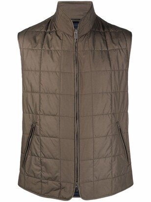 Zipped Quilted Gilet