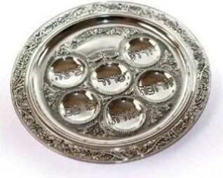 Pesach Seder Plate, Seder Table Décor, Passover Gift, Jewish Gift 100% Kosher Made in Israel. Judaica Gift For Wadding-AG