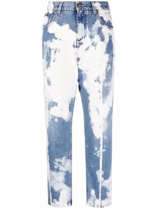 Acid-Wash Straight Jeans