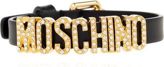 Logo-Lettering Embellished Buckled Bracelet