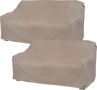 Modern Leisure® Garrison Waterproof Patio Loveseat Cover, 2-Pack, 66L x 40W x 39H, Sandstone