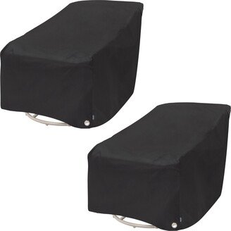 Modern Leisure Black Diamond Patio Swivel Chair Cover, 37.5L x 39.25W x 38.5H, Black, 2-Pack