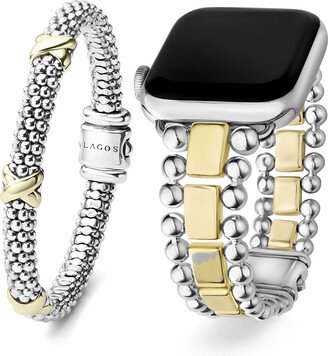 Caviar Apple Watch® Band & Station Bracelet Set