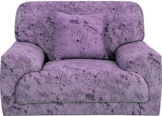 PiccoCasa 1 Pc Polyester Stretch Chair Loveseat Sofa Covers Pale Purple 35-51 inches