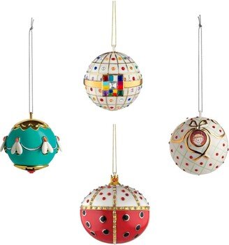 Hand-Painted Porcelain Decorations (Set Of Four)