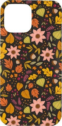 Custom Iphone Cases: Autumn Floral - Dark Phone Case, Silicone Liner Case, Matte, Iphone 13 Pro Max, Multicolor