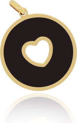 The Lovery Onyx Donut Heart Charm