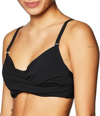 Women's Twist Underwire Bikini Swimsuit Top (Black) Women's Swimwear-AA