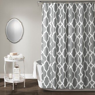 Connor Geo Shower Curtain Gray