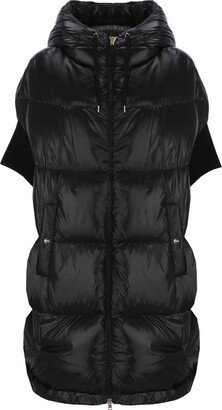 Quilted Hooded Drawstring Puffer Jacket-AC