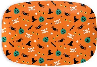 Serving Platters: Halloween 2 - Orange Serving Platter, Orange