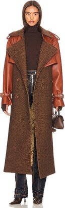 SIMKHAI Doni Faux Leather Trench Coat