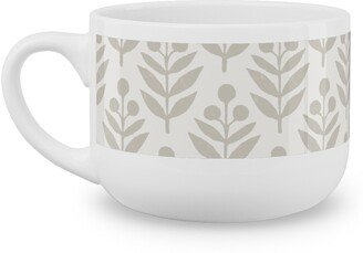 Mugs: Lotti Quiet Latte Mug, White, 25Oz, Beige