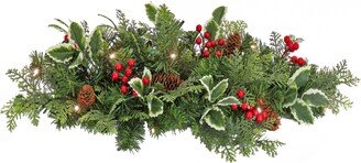 National Tree Company First Traditions 24 Pre-Lit Holly Berry Centerpiece