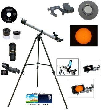 Cassini 800mm x 60mm Day and Night Telescope Kit Plus Smartphone Adapter and Solar Filter Cap