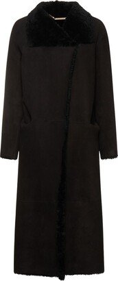 Birthday shearling leather long coat