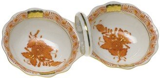 Chinese Bouquet Rust Twin Salt Dish