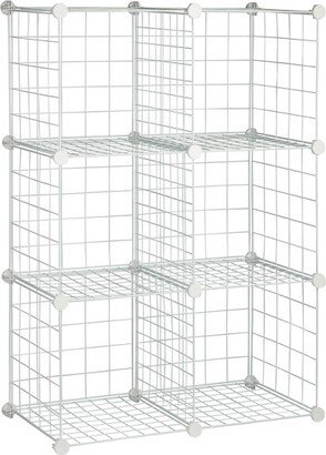 6 Cube Storage Set White