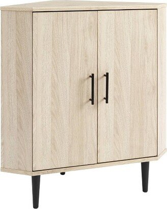 Contemporary 2 Door Wedge Corner Accent Cabinet - Saracina Home