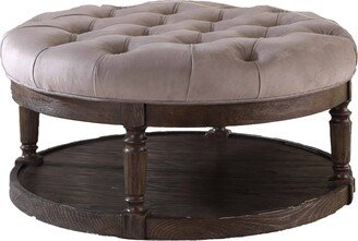 Samuel Tufted Upholstered Round Ottoman