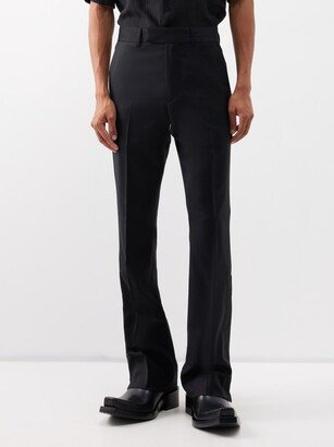 Flared-cuff Satin Trousers