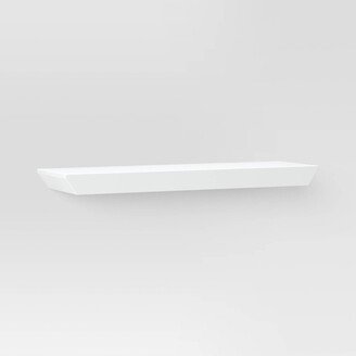 Wedge Shelf with Rod Bracket White