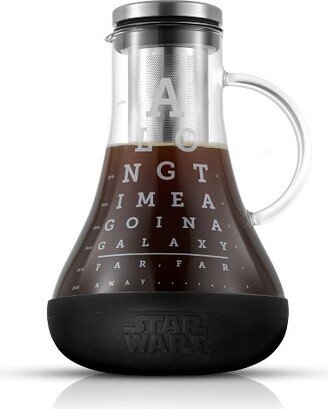 JoyJolt Eye Chart Airtight Cold Brew Iced Coffee Maker 48 oz Non-Slip Silicone Base Glass Pitcher