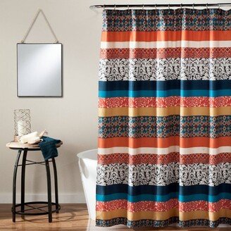 Boho Striped Shower Curtain