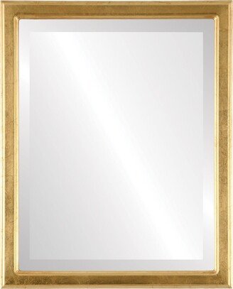 OVALCREST by The OVALCREST Mirror Store Toronto Framed Rectangle Mirror in Gold Leaf