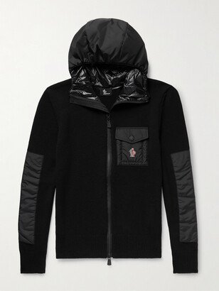 Shell-Panelled Wool-Blend Hooded Ski Jacket