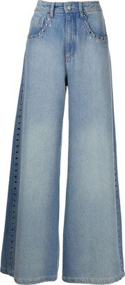 High-Waisted Wide-Leg Jeans-AV