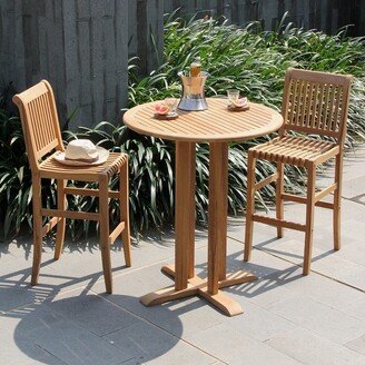 Cambridge Casual Chara Teak 3-pc. Bar-height Bistro Set