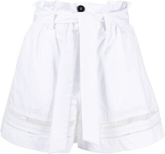 Belted Cotton Shorts