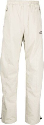 Logo-Embroidered Straight-Leg Trousers-AM