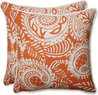 Pillow Perfect Outdoor/ Indoor Addie Terra Cotta 18.5-inch Throw Pillow