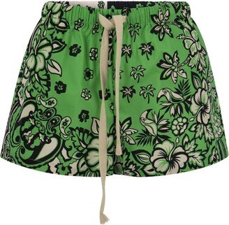 Bandana Printed Drawstring Shorts