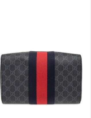 Monogram Signature Striped Toiletry Bag