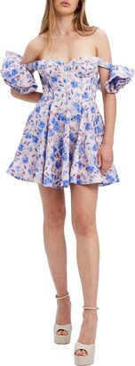 Sigma Floral Corset Off the Shoulder Minidress